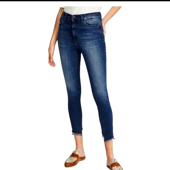 Dl1961 Marriana Hewitt Farrow Cropped High Rise Sculpted Jean's Size 28 - Picture 3 of 9
